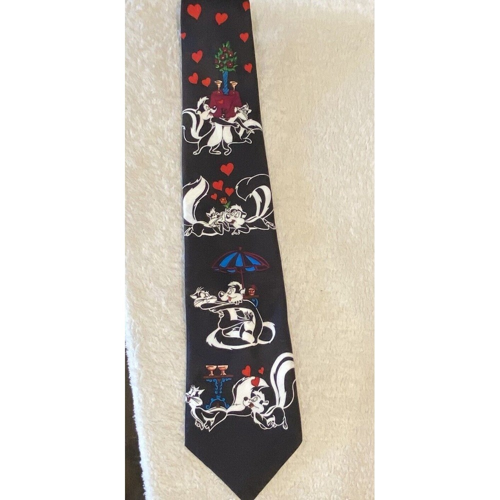 Looney Tunes Mania Men's Necktie‎ Tie Polyester Pepe Le Pew Harts Fun 58"